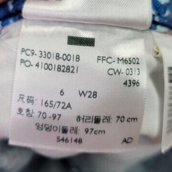 LEVI'S CUT Off Festival Blue Orange Raw Hem Shorts 6 - Picture 7 of 9